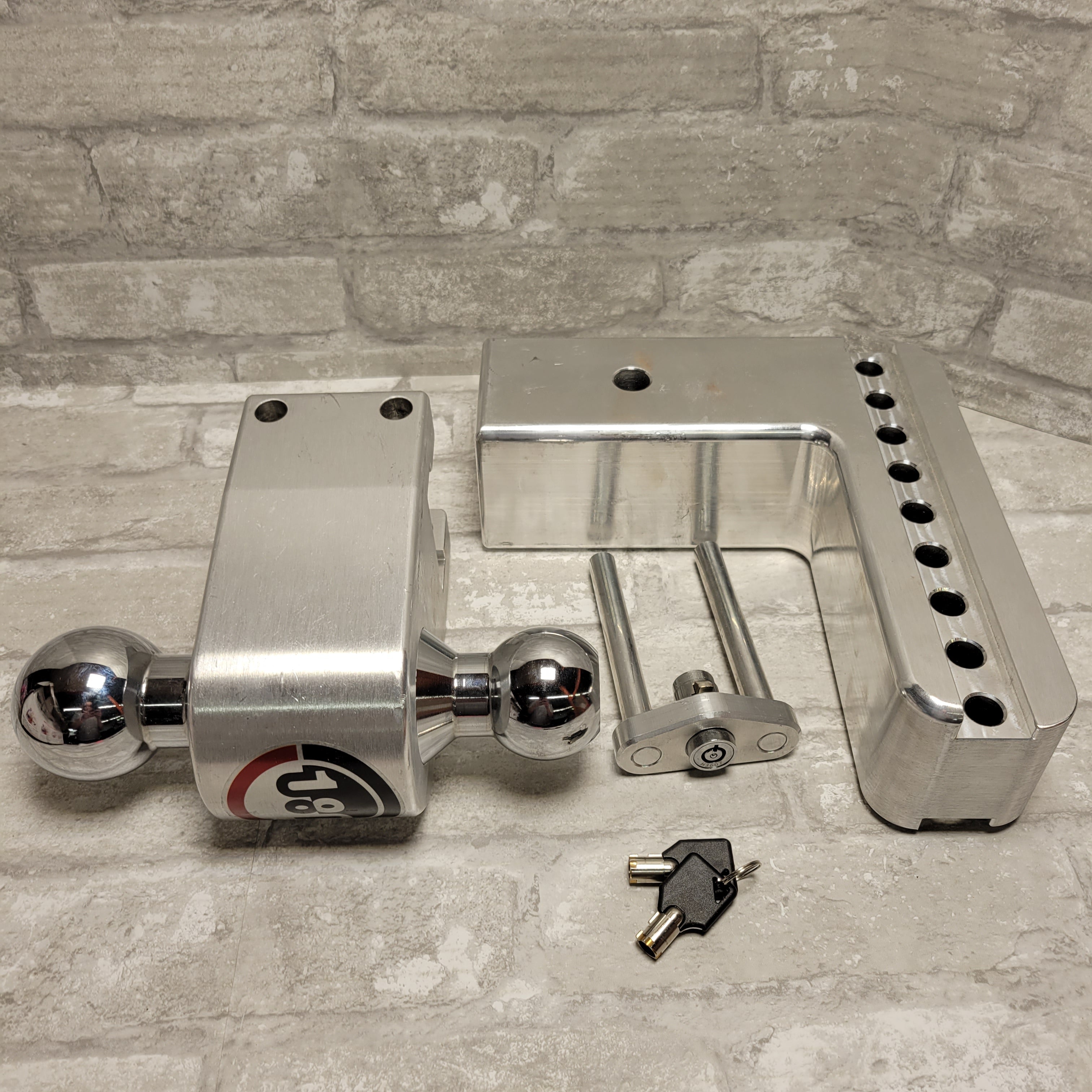 Weigh Safe CTB6-3 180° Adjustable 6" Drop Hitch Ball Mount w 3" Shaft & Key Lock (8048860594414)